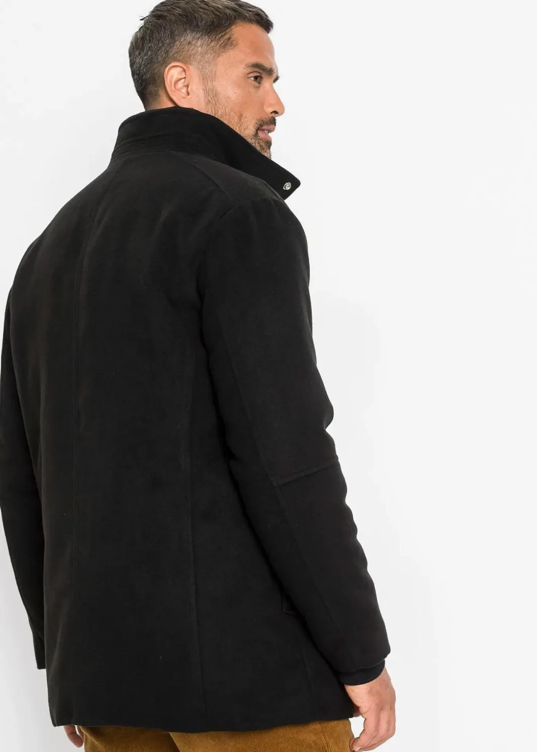 Hot Winterjacke mit Windfang in Wolloptik Herren Jacken & Mäntel|Outdoorbekleidung