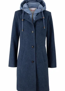 Damen bonprix Jacken & Mäntel|Bekleidung·Hosen|Winter-Kurzmantel in Wolloptik, 2in1 Optik