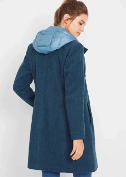 Damen bonprix Jacken & Mäntel|Bekleidung·Hosen|Winter-Kurzmantel in Wolloptik, 2in1 Optik