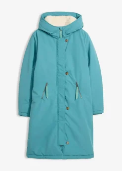 Damen bonprix Jacken & Mäntel|Bekleidung·Hosen|Wintermantel mit Teddyfell in der Kapuze