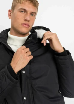 Herren bonprix Große Größen|Jacken & Mäntel|Winter-Parka mit Teddyfutter und abnehmbarer Kapuze