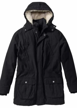 Herren bonprix Große Größen|Jacken & Mäntel|Winter-Parka mit Teddy-Kapuze