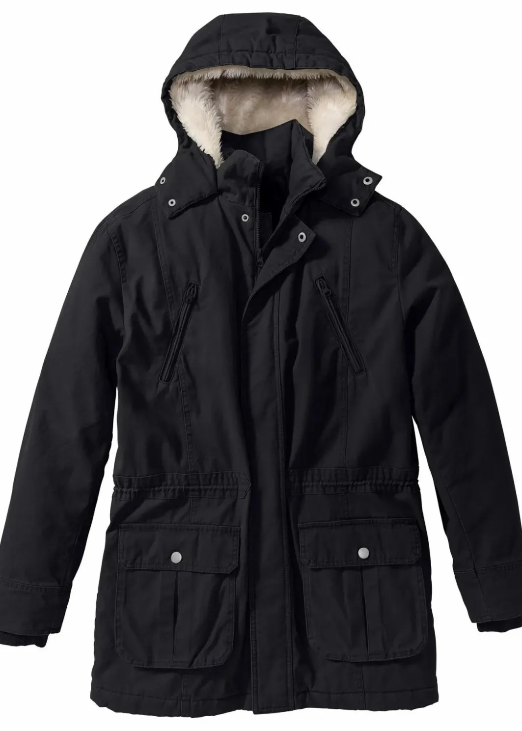 Herren bonprix Große Größen|Jacken & Mäntel|Winter-Parka mit Teddy-Kapuze