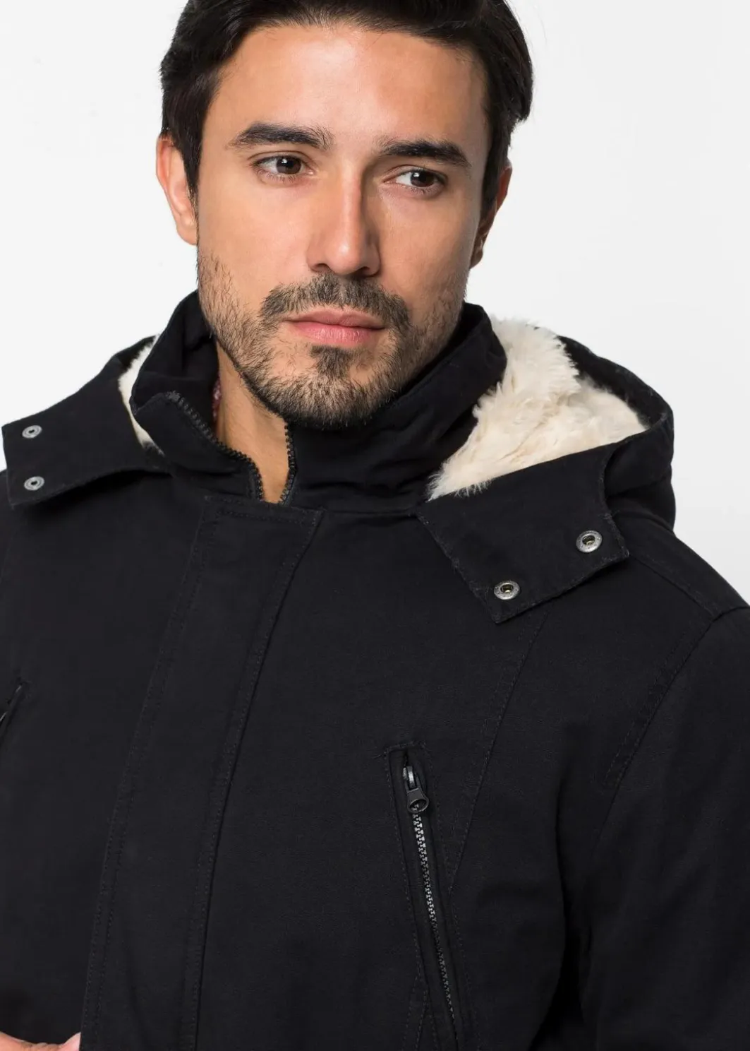 Herren bonprix Große Größen|Jacken & Mäntel|Winter-Parka mit Teddy-Kapuze