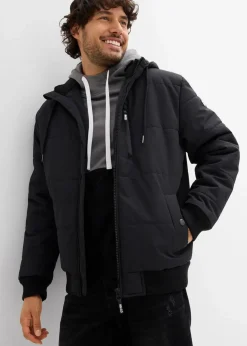 Herren bonprix Große Größen|Jacken & Mäntel|Winter-Steppjacke in Blousonform mit Kapuze