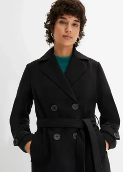Hot Winter-Trenchcoat in Wolloptik Damen Bekleidung·Hosen|Jacken & Mäntel