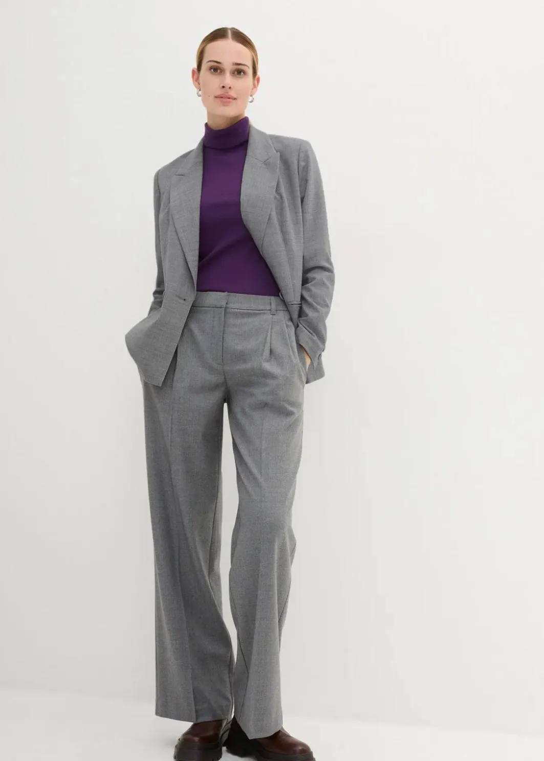 Outlet Wollhose mit Bundfalten Damen Bekleidung·Kleider