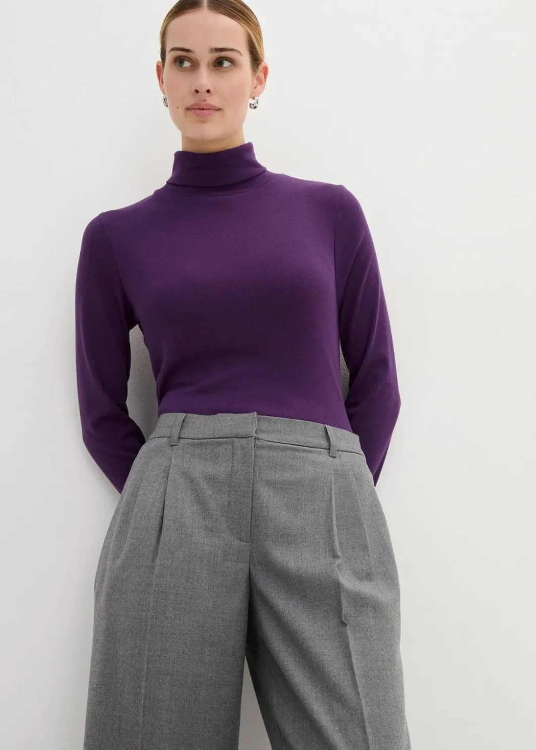 Outlet Wollhose mit Bundfalten Damen Bekleidung·Kleider