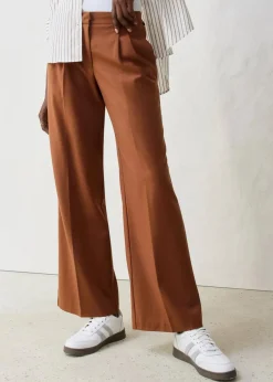 Outlet Wollhose mit Bundfalten Damen Bekleidung·Kleider