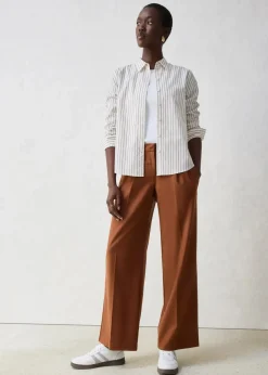 Outlet Wollhose mit Bundfalten Damen Bekleidung·Kleider