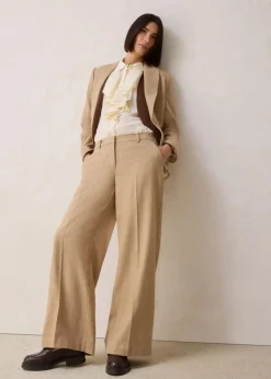 Damen bonprix Bekleidung·Kleider|Hosen|Wollhose mit Fischgratmuster