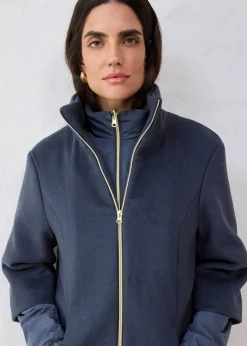 Best Wollmantel mit Daunen-Innenjacke (2tlg. Set) Damen Jacken & Mäntel|Bekleidung·Hosen