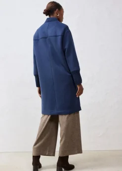 Damen bonprix Jacken & Mäntel|Bekleidung·Hosen|Wollmantel mit Strickbesatz