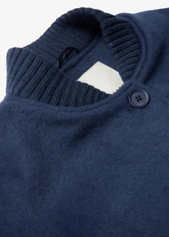 Damen bonprix Jacken & Mäntel|Bekleidung·Hosen|Wollmantel mit Strickbesatz