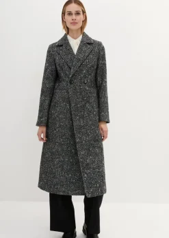 Damen bonprix Bekleidung·Hosen|Jacken & Mäntel|Wollmantel mit Struktur