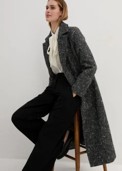 Damen bonprix Bekleidung·Hosen|Jacken & Mäntel|Wollmantel mit Struktur