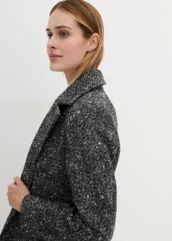 Damen bonprix Bekleidung·Hosen|Jacken & Mäntel|Wollmantel mit Struktur
