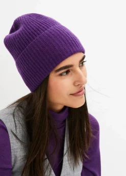 Damen bonprix Mützen, Caps & Hüte|Nachhaltigere Materialien|Wollmütze mit Good Cashmere Standard®-Anteil