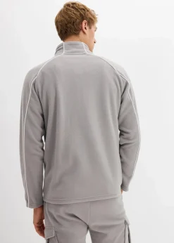 Outlet Wärmende Fleecejacke mit sportiven Details Herren Große Größen|Outdoorbekleidung