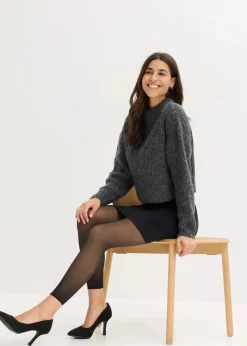 Damen bonprix Wäsche·Socken & Strumpfhosen|Bekleidung·Kleider|Wärmende Leggings in transparenter Optik mit Belly Control und Push-Up 50 DEN
