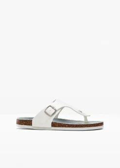 Damen bonprix Hausschuhe|Sommerschuhe|Zehenstegpantoletten mit dekorativer Schnalle
