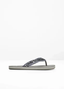 Damen bonprix Schuhe & Accessoires In Spezialgrößen·Schuhe In Übergröße|Sommerschuhe|Zehenstegpantoletten mit Pailletten