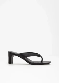 Damen bonprix Sommerschuhe|Zehenstegpantoletten mit Blockabsatz