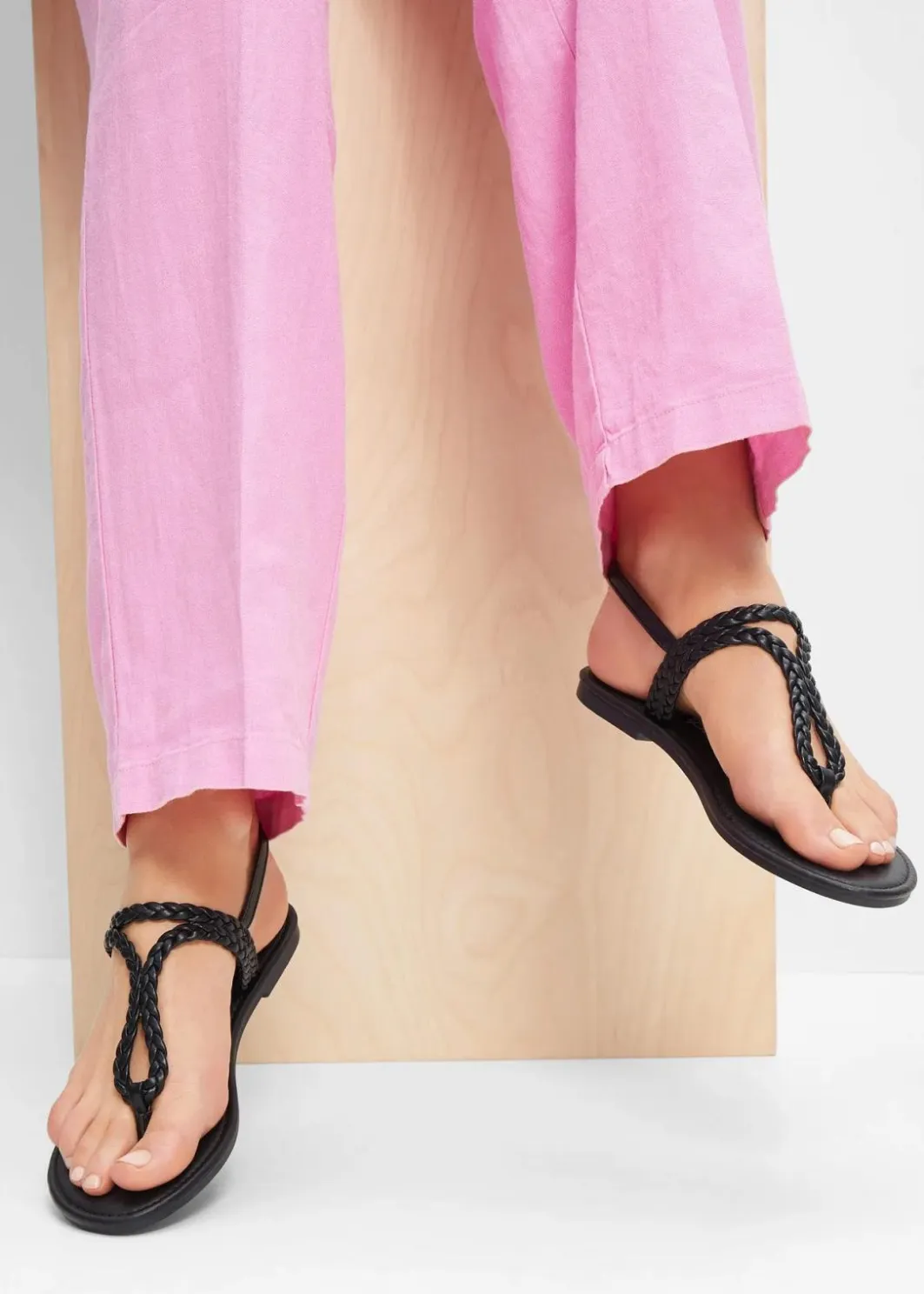 Online Zehenstegsandalen in Flecht-Optik Damen Sommerschuhe|Strandmode