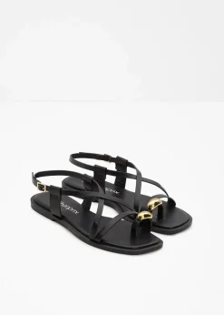 Sale Zehenstegsandalen mit Metallic-Detail Damen Sommerschuhe