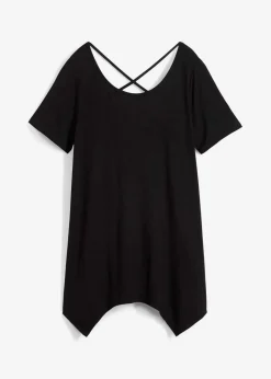 Damen bonprix Shirts & Tops|Nachhaltigere Materialien|Zipfel Longshirt, kurzarm
