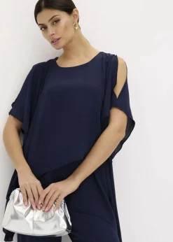 Sale Zipfelbluse im Lagen-Look Damen Festliche Mode|Blusen & Tuniken