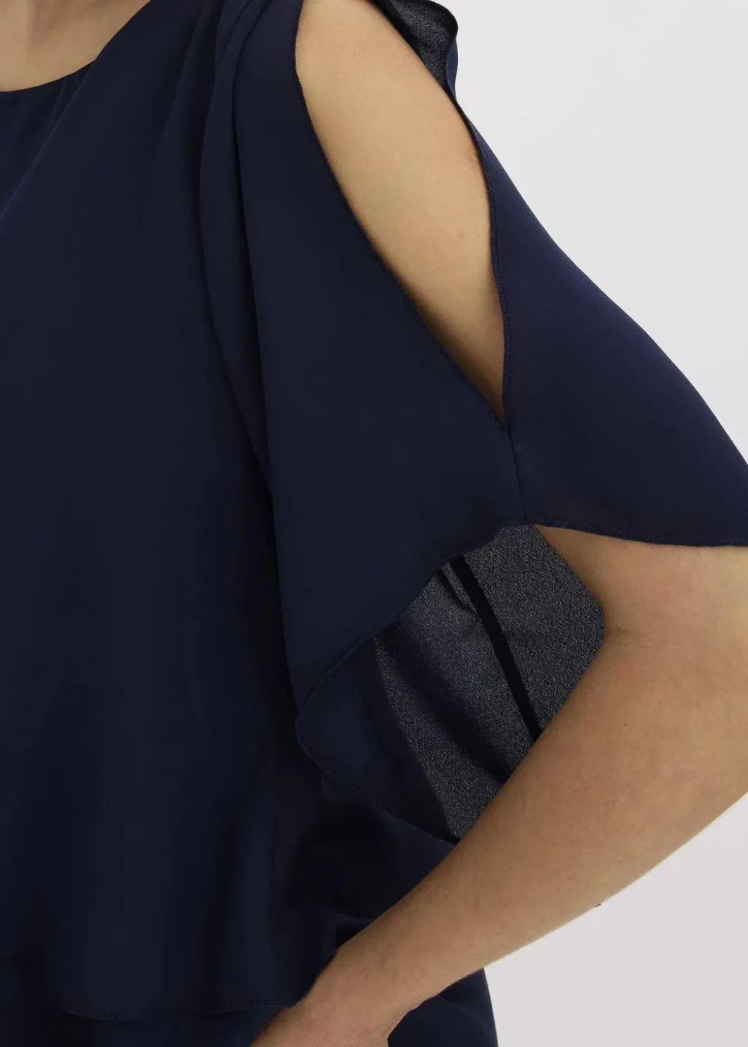Sale Zipfelbluse im Lagen-Look Damen Festliche Mode|Blusen & Tuniken