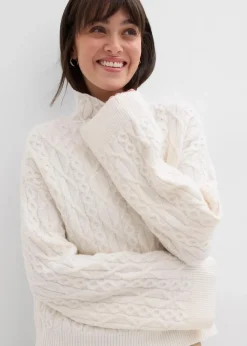 Damen bonprix Bekleidung·Umstandsmode|Bekleidung·Jeans|Zopfstrick Pullover