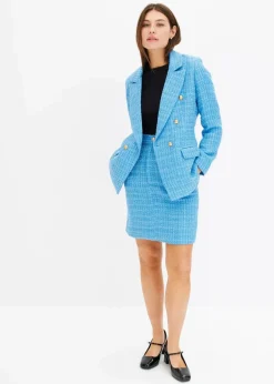 Hot zweireihiger Bouclé-Blazer Damen Bekleidung·Basics|Blazer